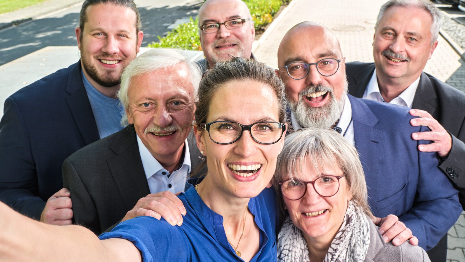 BEWATEC Sales Team, Selfie: Grüneberg, Klein, Voßfänger, Kimmina, Mausch, Giegeling, Hoheisel